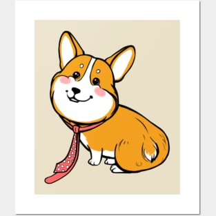 Corgi dog Posters and Art